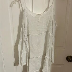 Haute Society White Cold Shoulder Blouse